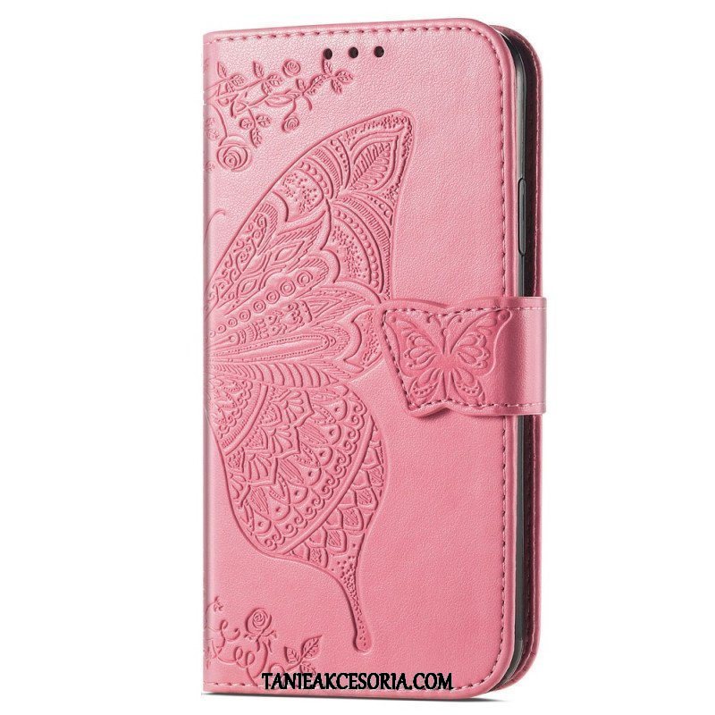 Etui Folio do Samsung Galaxy A54 5G Barokowy Motyl