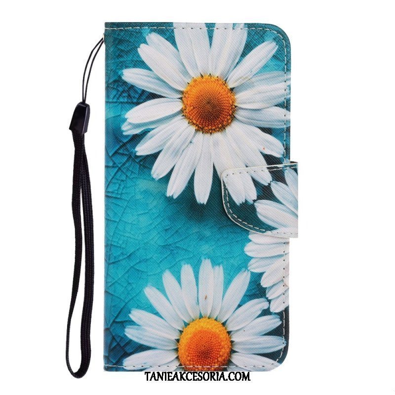 Etui Folio do Samsung Galaxy A54 5G z Łańcuch Czarny Pasek