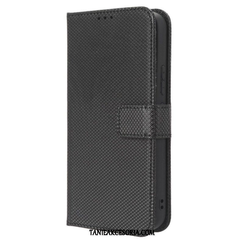 Etui Folio do Samsung Galaxy A54 5G z Łańcuch Styl Z Paskami