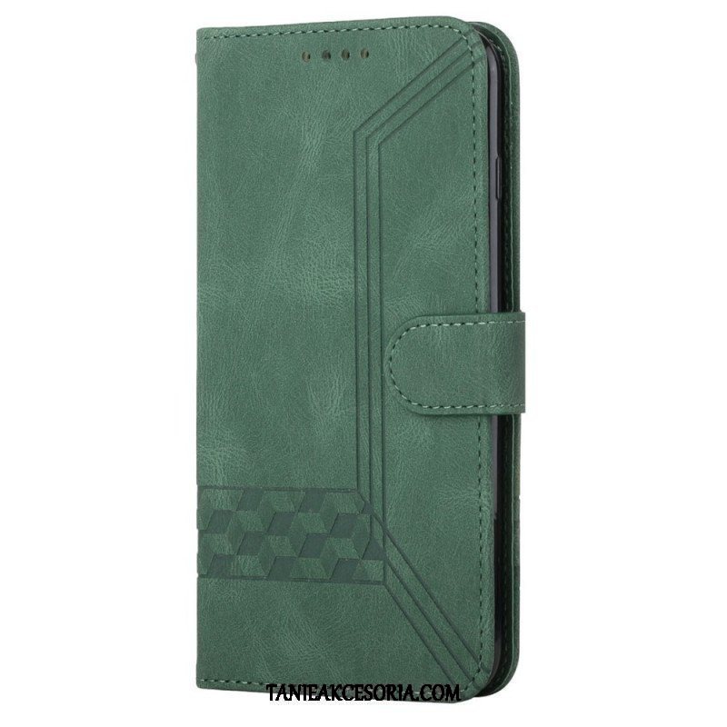 Etui Folio do Samsung Galaxy M12 / A12 Diamentowe Linie I Tekstura