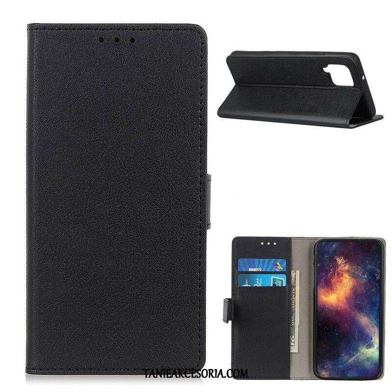 Etui Folio do Samsung Galaxy M12 / A12 Klasyczny Efekt Skóry