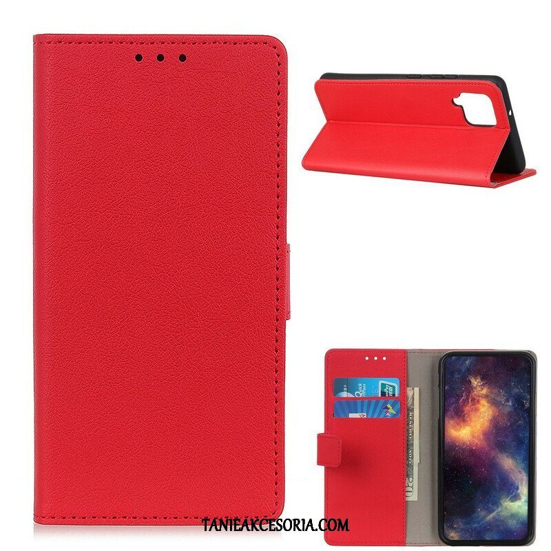 Etui Folio do Samsung Galaxy M12 / A12 Klasyczny Efekt Skóry