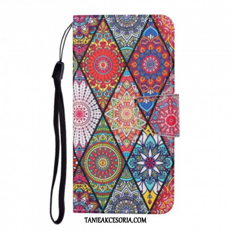 Etui Folio do Samsung Galaxy M12 / A12 Patchwork Ze Smyczą