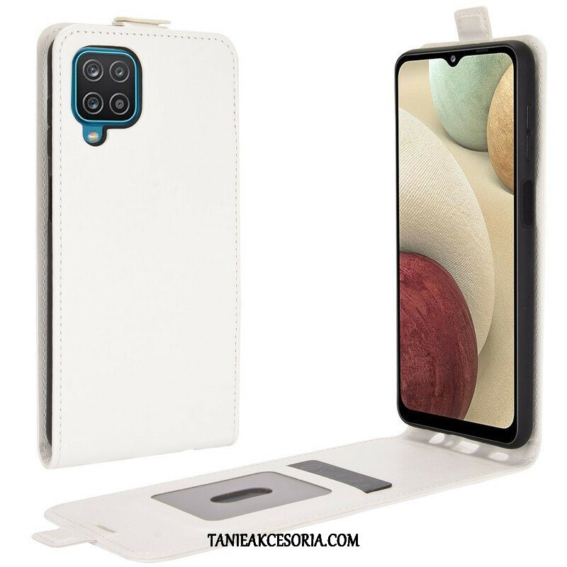 Etui Folio do Samsung Galaxy M12 / A12 Skórzany Futerał Pionowa Klapa Z Efektem Skóry