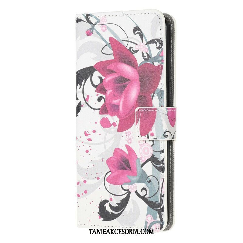 Etui Folio do Samsung Galaxy M12 / A12 Tropikalne Kwiaty