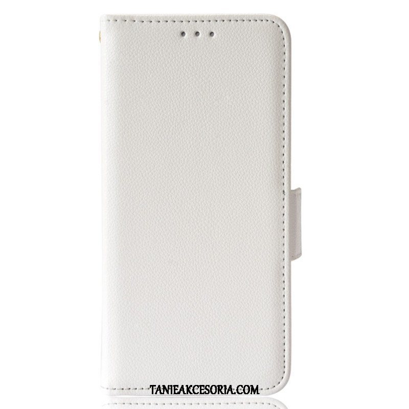 Etui Folio do Samsung Galaxy M13 Bardzo Cienka Sztuczna Skóra Liczi