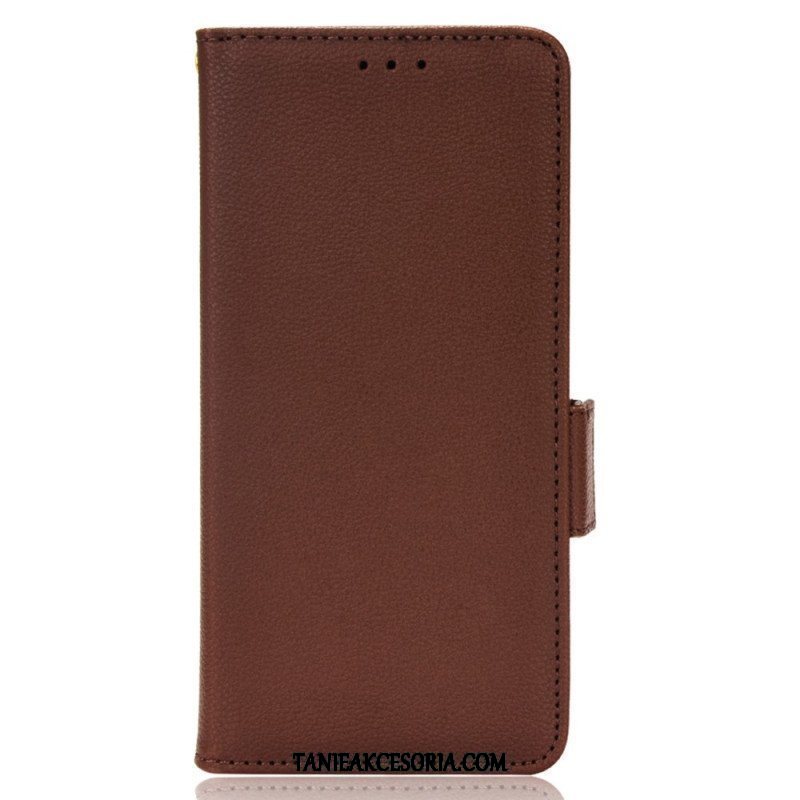 Etui Folio do Samsung Galaxy M13 Bardzo Cienka Sztuczna Skóra Liczi