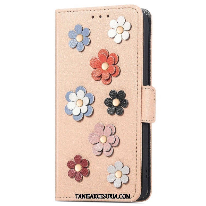 Etui Folio do Samsung Galaxy M13 Kwiaty 3d