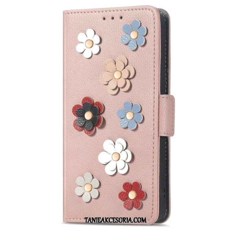 Etui Folio do Samsung Galaxy M13 Kwiaty 3d