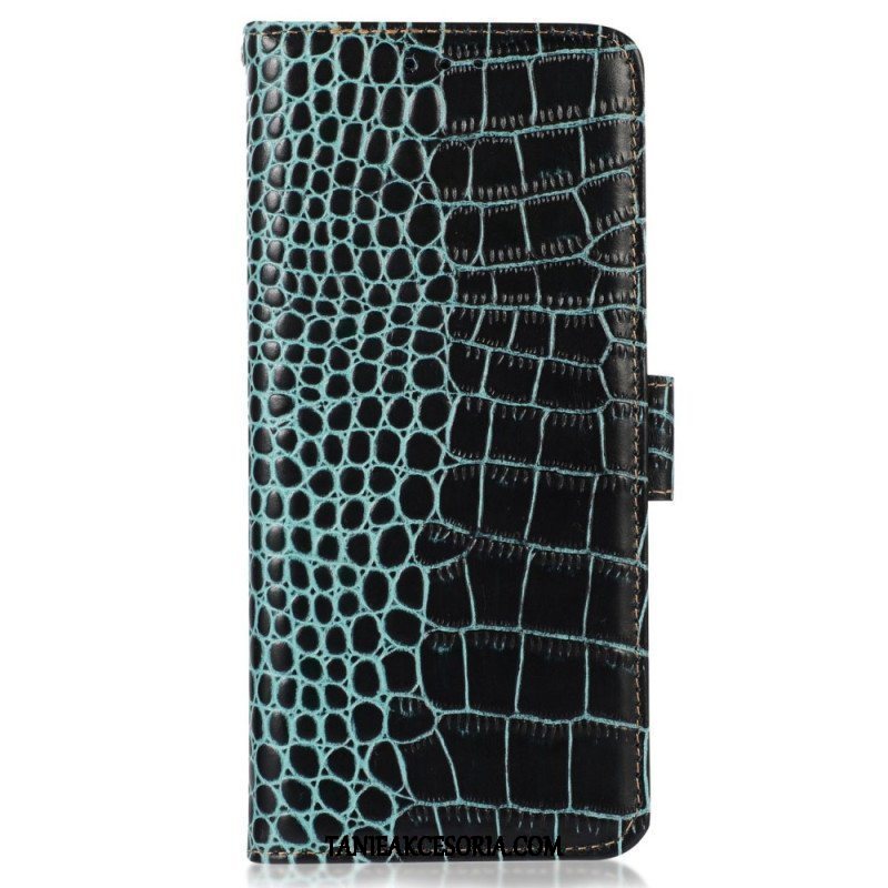 Etui Folio do Samsung Galaxy M13 Rfid W Stylu Krokodyla