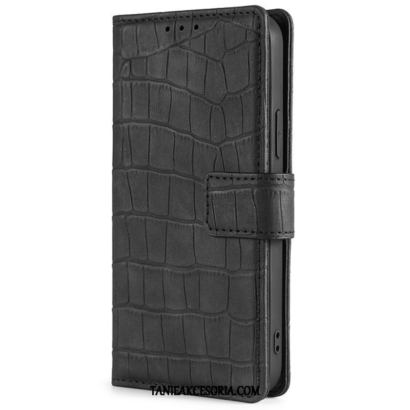 Etui Folio do Samsung Galaxy M13 Styl Skóry Krokodyla