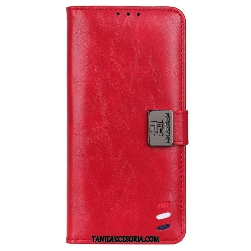 Etui Folio do Samsung Galaxy M13 Trójkolorowe Srebrne Zapięcie