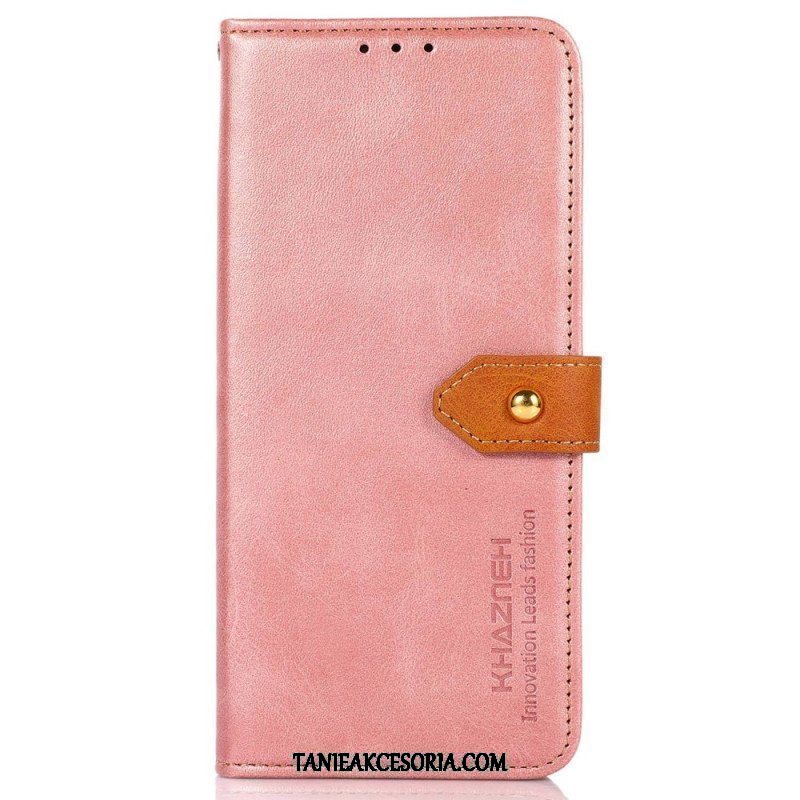 Etui Folio do Samsung Galaxy M13 Złote Zapięcie Khazneh