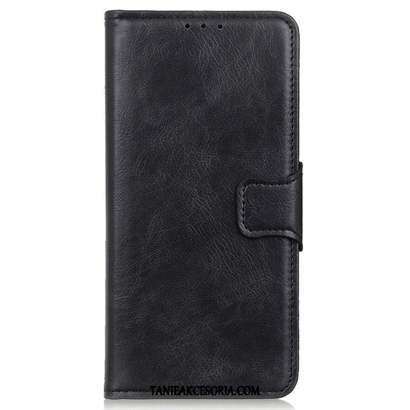 Etui Folio do Samsung Galaxy M23 5G Dwustronne Zapięcie Z Efektem Skóry