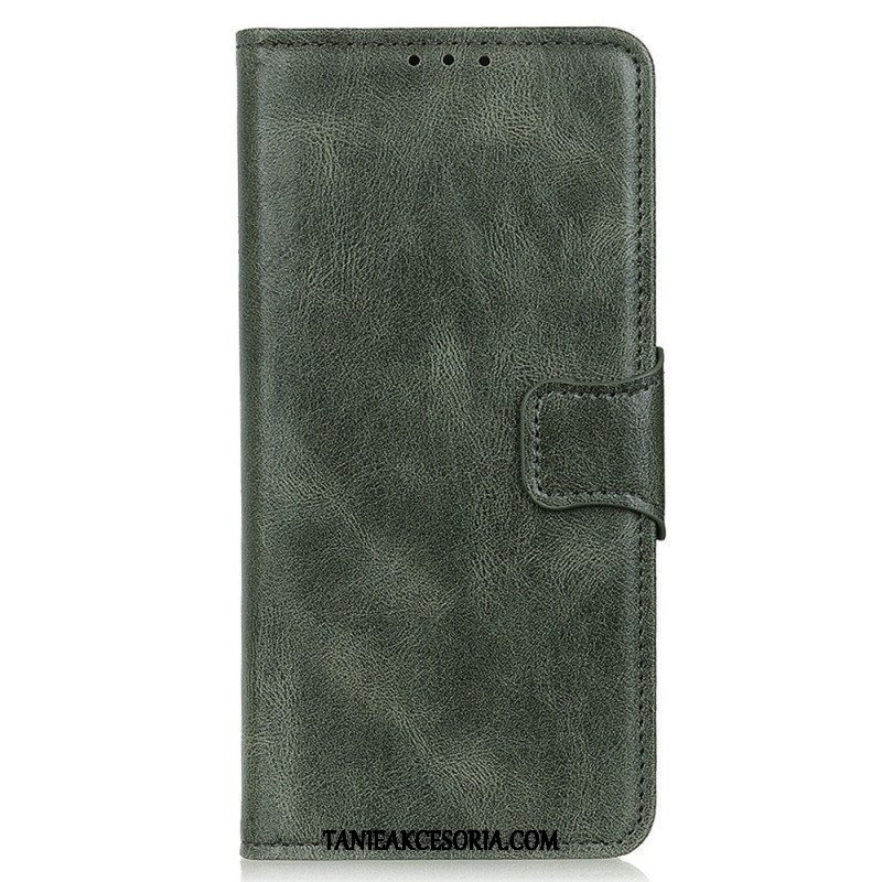 Etui Folio do Samsung Galaxy M23 5G Dwustronne Zapięcie Z Efektem Skóry