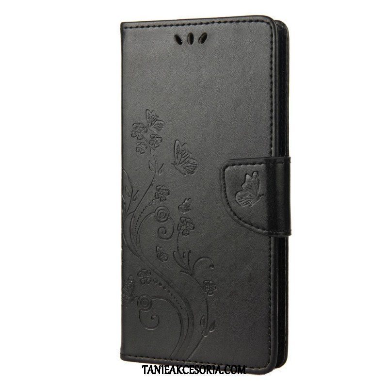 Etui Folio do Samsung Galaxy M23 5G Motyle I Kwiaty