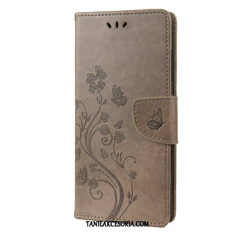 Etui Folio do Samsung Galaxy M23 5G Motyle I Kwiaty