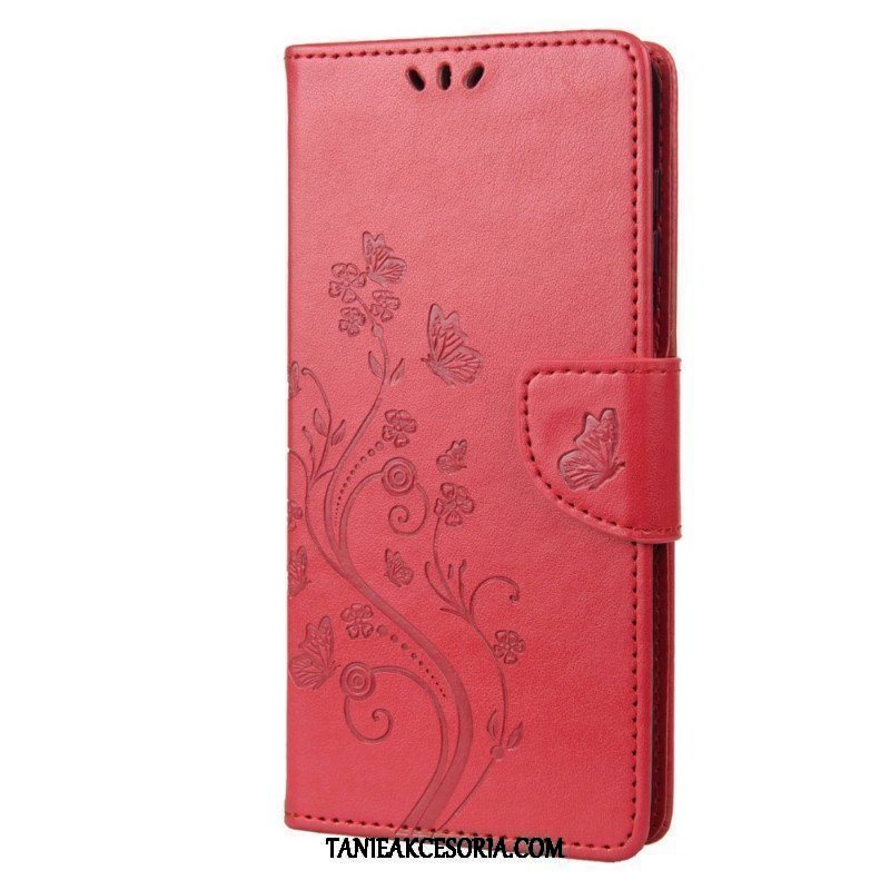 Etui Folio do Samsung Galaxy M23 5G Motyle I Kwiaty