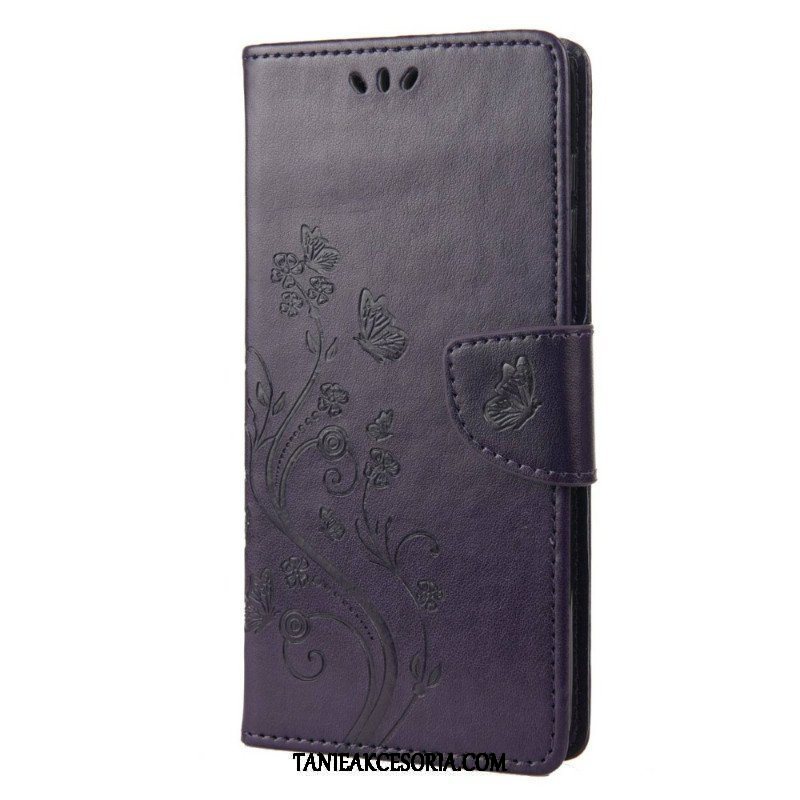 Etui Folio do Samsung Galaxy M23 5G Motyle I Kwiaty