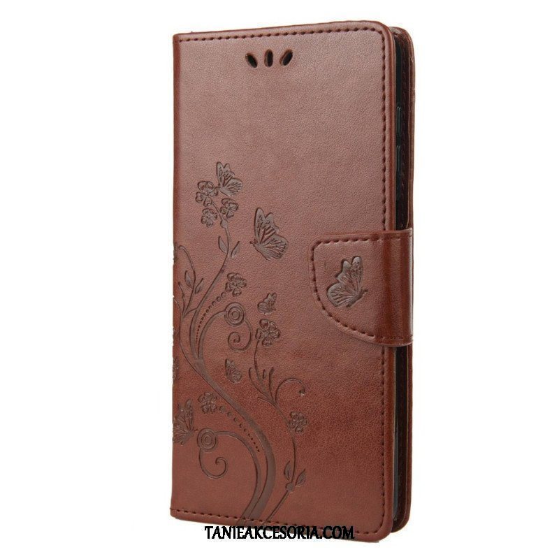 Etui Folio do Samsung Galaxy M23 5G Motyle I Kwiaty