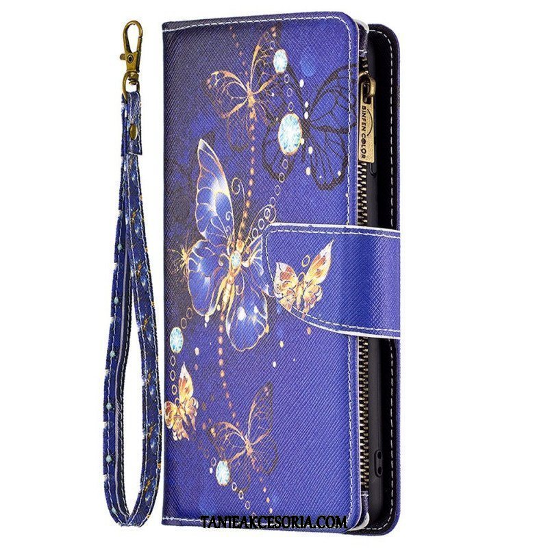 Etui Folio do Samsung Galaxy M23 5G Motyle Portmonetka I Smycz