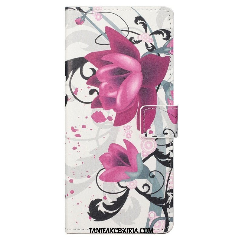 Etui Folio do Samsung Galaxy M23 5G Tropikalne Kwiaty