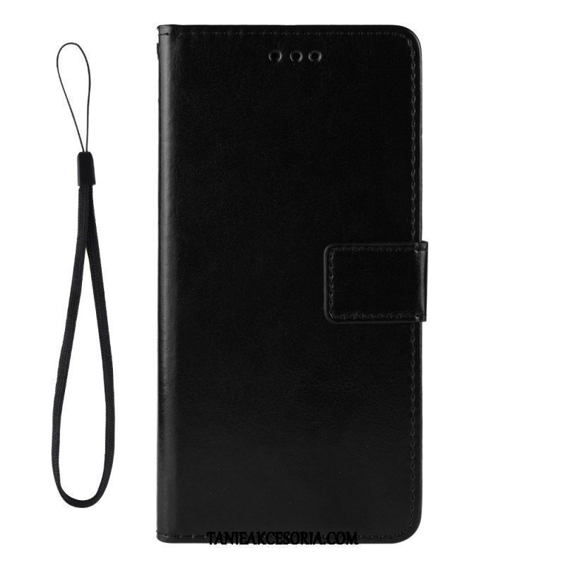 Etui Folio do Samsung Galaxy M32 Błyszcząca Sztuczna Skóra