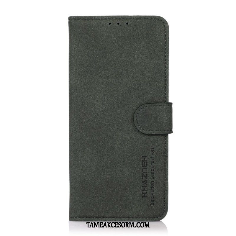 Etui Folio do Samsung Galaxy M32 Efekt Teksturowanej Skóry Khazneh