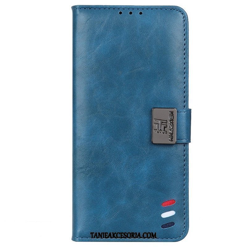 Etui Folio do Samsung Galaxy M33 5G Trójkolorowe Srebrne Zapięcie