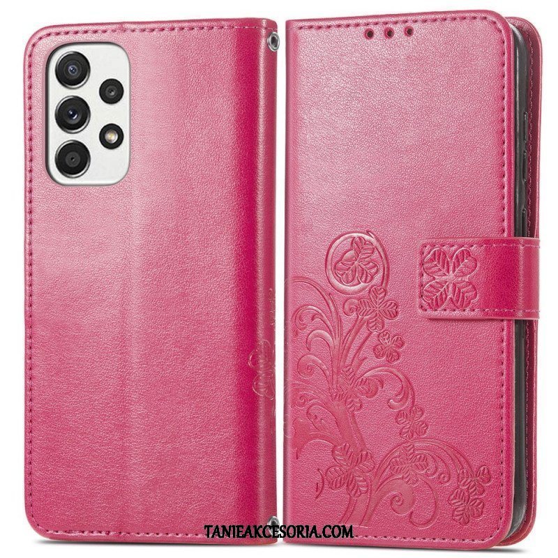 Etui Folio do Samsung Galaxy M53 5G Czterolistna Koniczyna