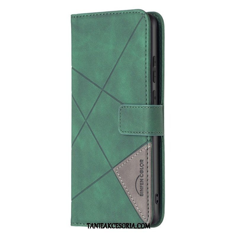 Etui Folio do Samsung Galaxy M53 5G Kolorowe Trójkąty Binfena