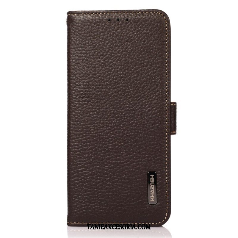 Etui Folio do Samsung Galaxy M53 5G Skóra Liczi Khazneh Rfid