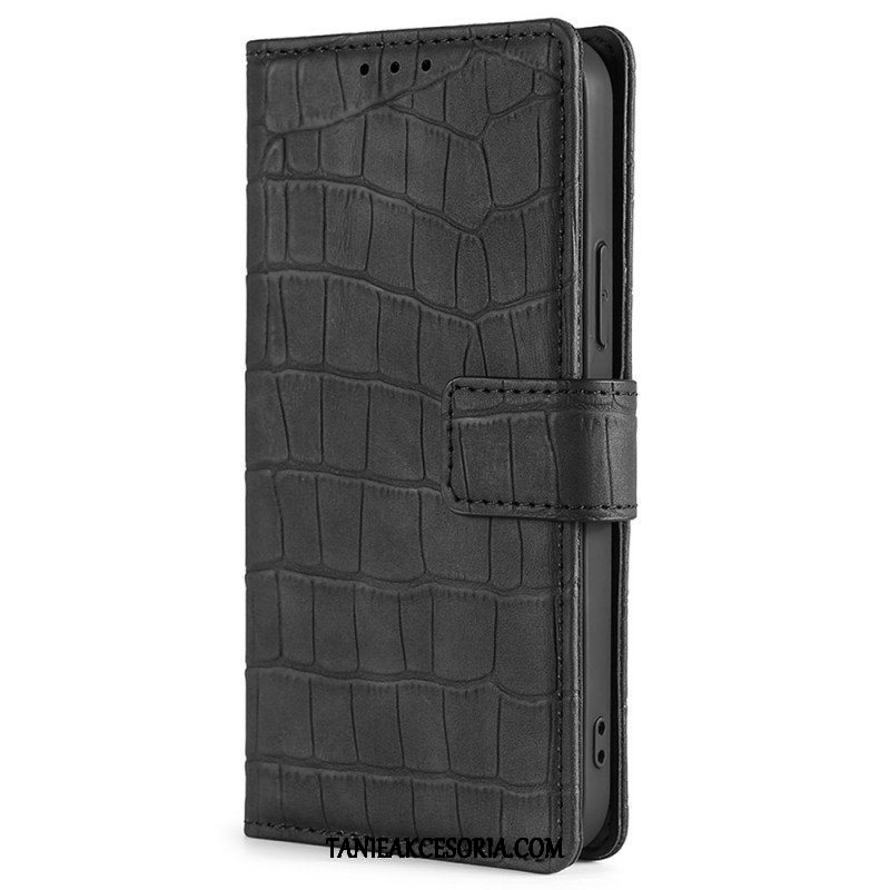 Etui Folio do Samsung Galaxy M53 5G Styl Skóry Krokodyla