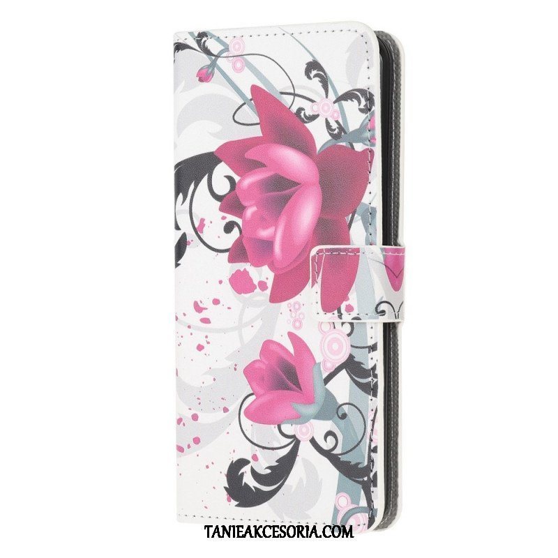 Etui Folio do Samsung Galaxy M53 5G Tropikalne Kwiaty