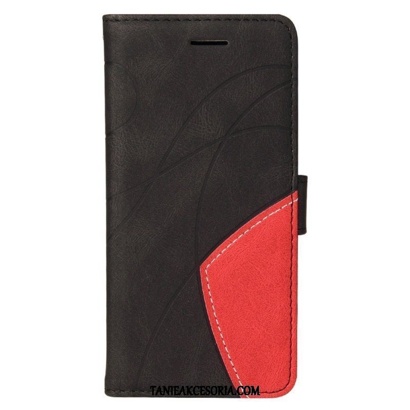 Etui Folio do Samsung Galaxy M53 5G z Łańcuch Dwukolorowy Pasek