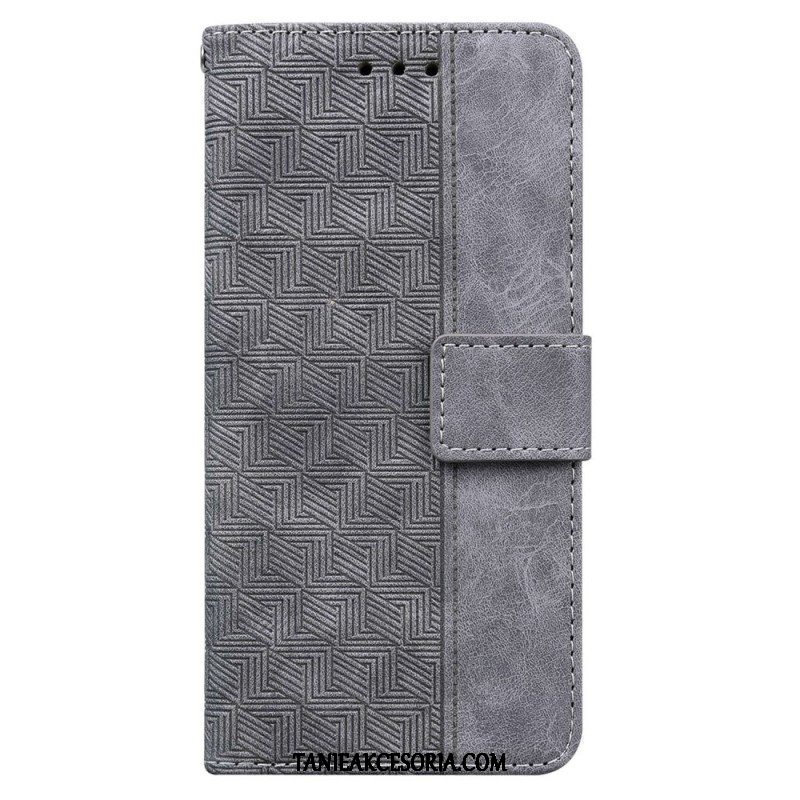 Etui Folio do Samsung Galaxy M53 5G z Łańcuch Pasiasty Wzór