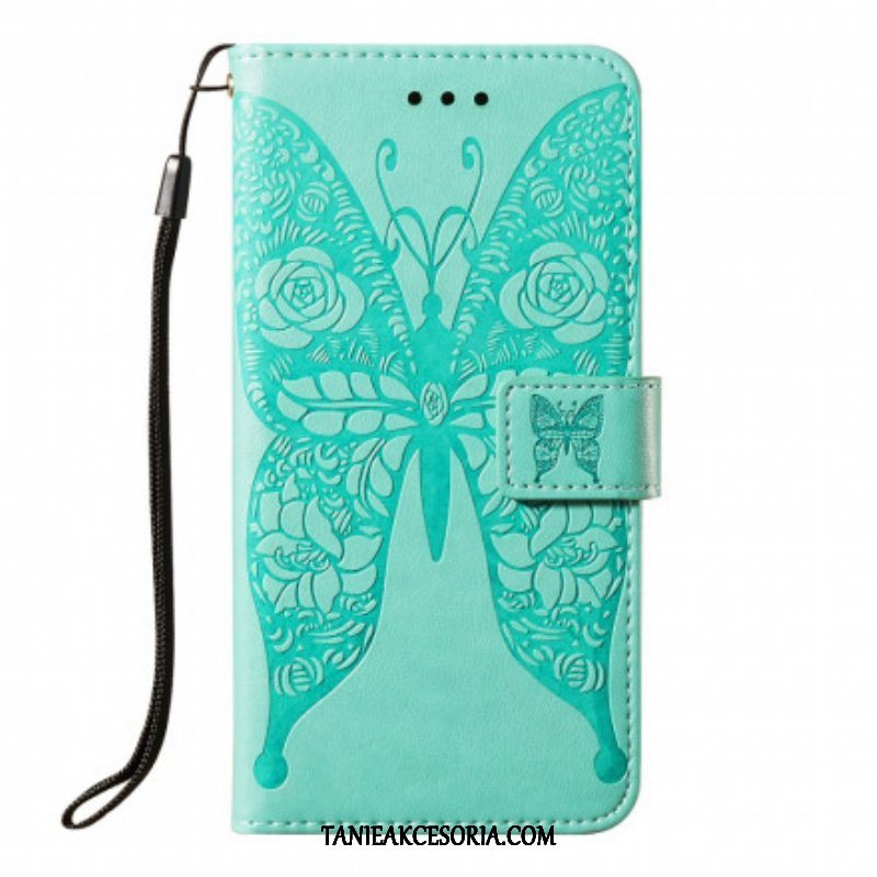 Etui Folio do Samsung Galaxy S21 5G Motyl Kwiatowy Wzór