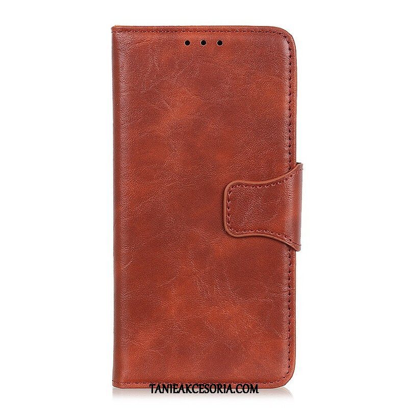 Etui Folio do Samsung Galaxy S21 FE Dwustronne Zapięcie Ze Skóry Dwoinowej