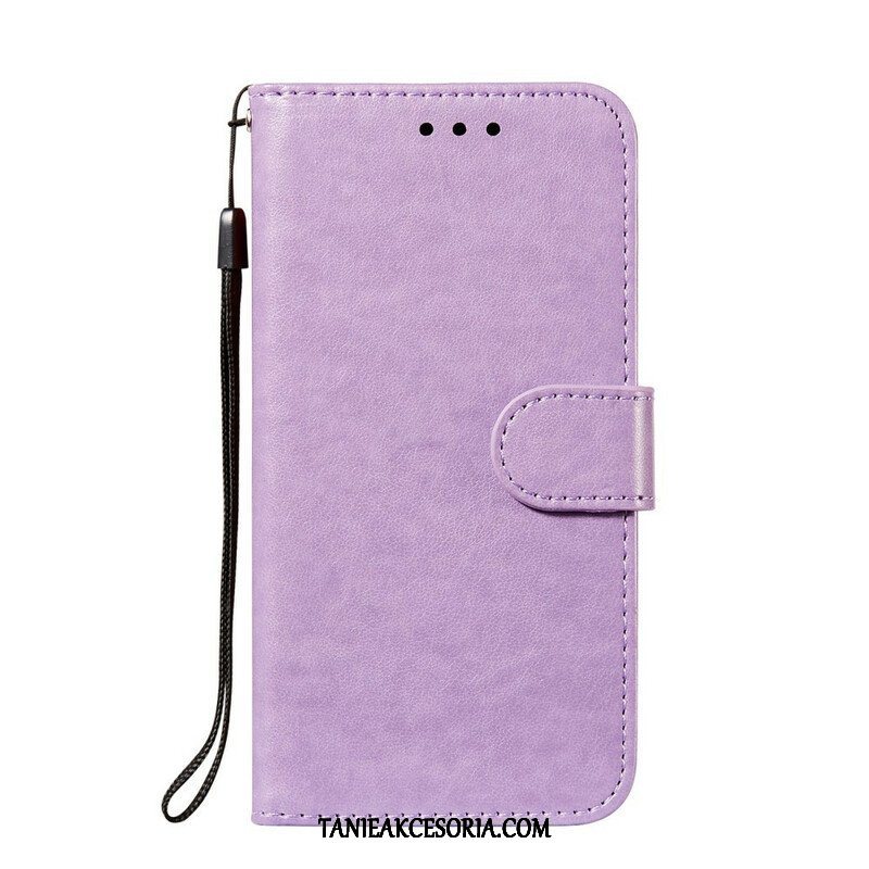 Etui Folio do Samsung Galaxy S21 FE z Łańcuch Solid Color Series Strappy