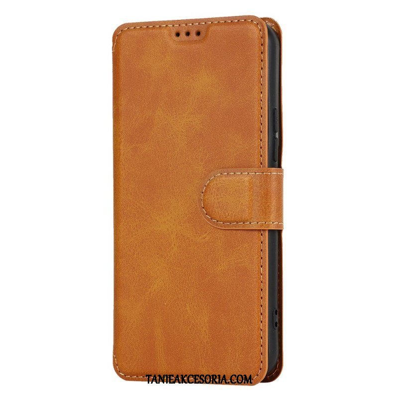 Etui Folio do Samsung Galaxy S22 5G Efekt Matowej Skóry W Stylu Vintage