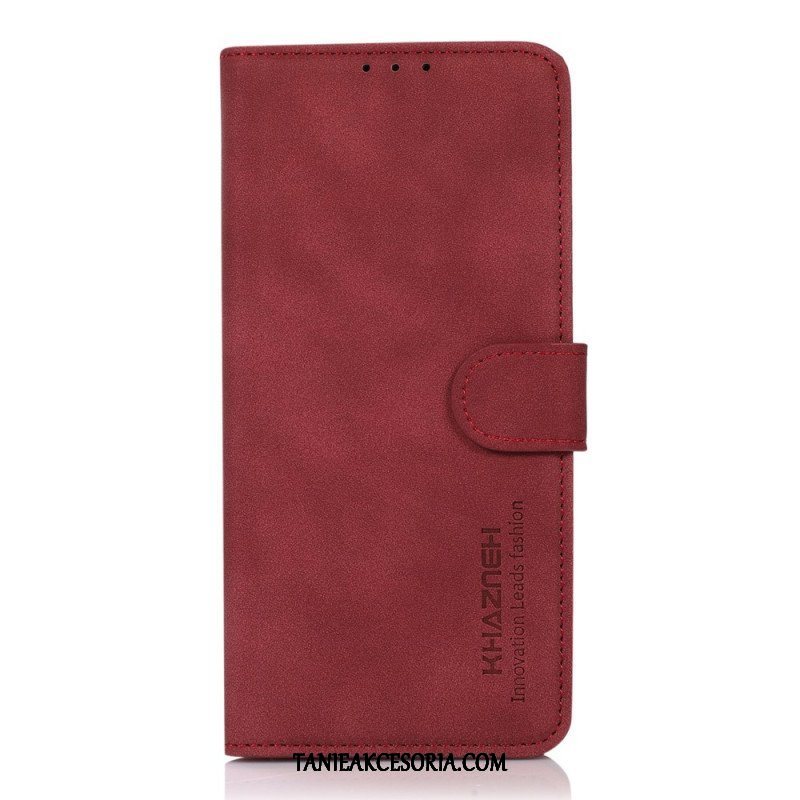 Etui Folio do Samsung Galaxy S22 5G Efekt Teksturowanej Skóry Khazneh