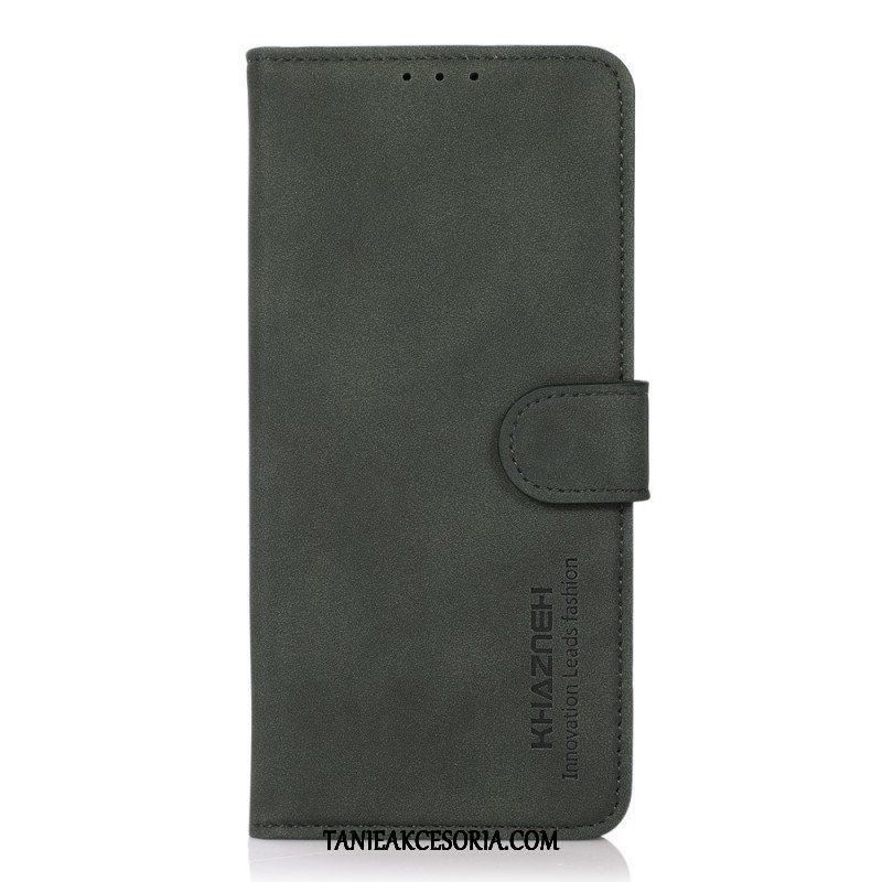 Etui Folio do Samsung Galaxy S22 5G Efekt Teksturowanej Skóry Khazneh