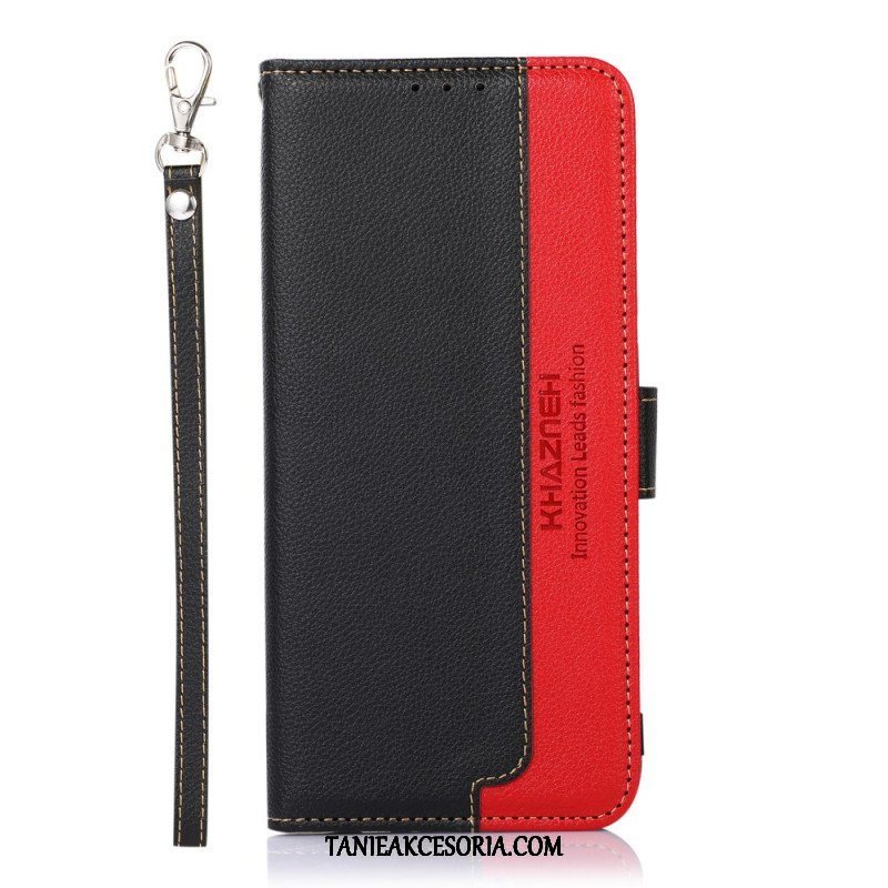 Etui Folio do Samsung Galaxy S22 5G Rfid Khazneh W Stylu Liczi