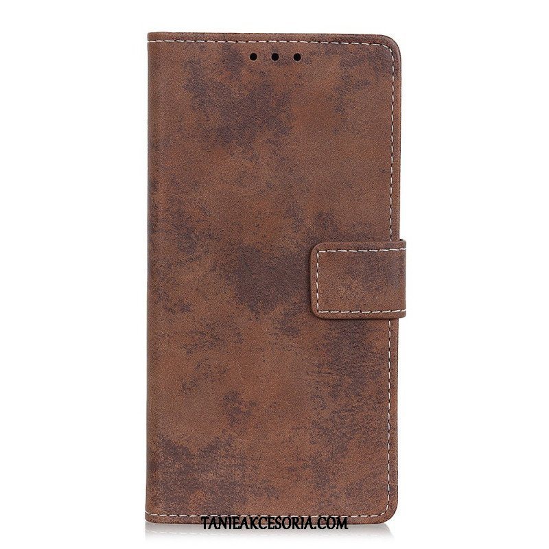 Etui Folio do Samsung Galaxy S22 Plus 5G Efekt Skóry Vintage