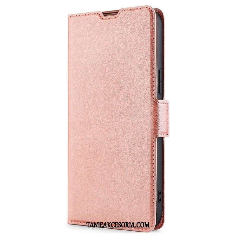 Etui Folio do Samsung Galaxy S22 Plus 5G Styl Z Bardzo Cienkiej Skóry