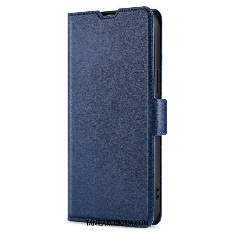 Etui Folio do Samsung Galaxy S22 Plus 5G Styl Z Bardzo Cienkiej Skóry