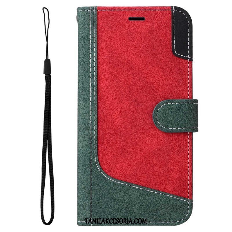 Etui Folio do Samsung Galaxy S23 5G Dwukolorowy Z Paskiem