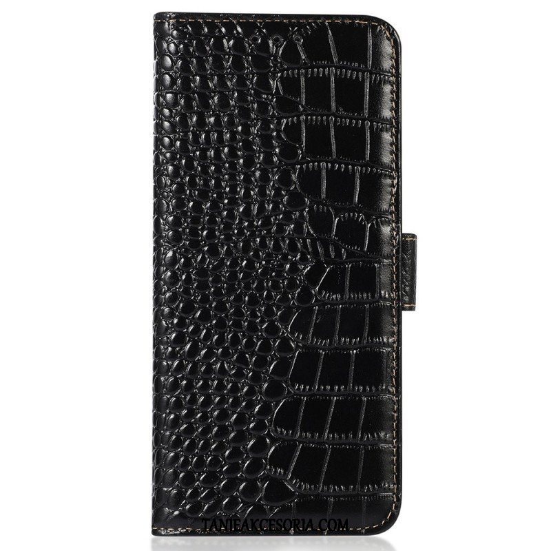 Etui Folio do Samsung Galaxy S23 5G Rfid W Stylu Krokodyla