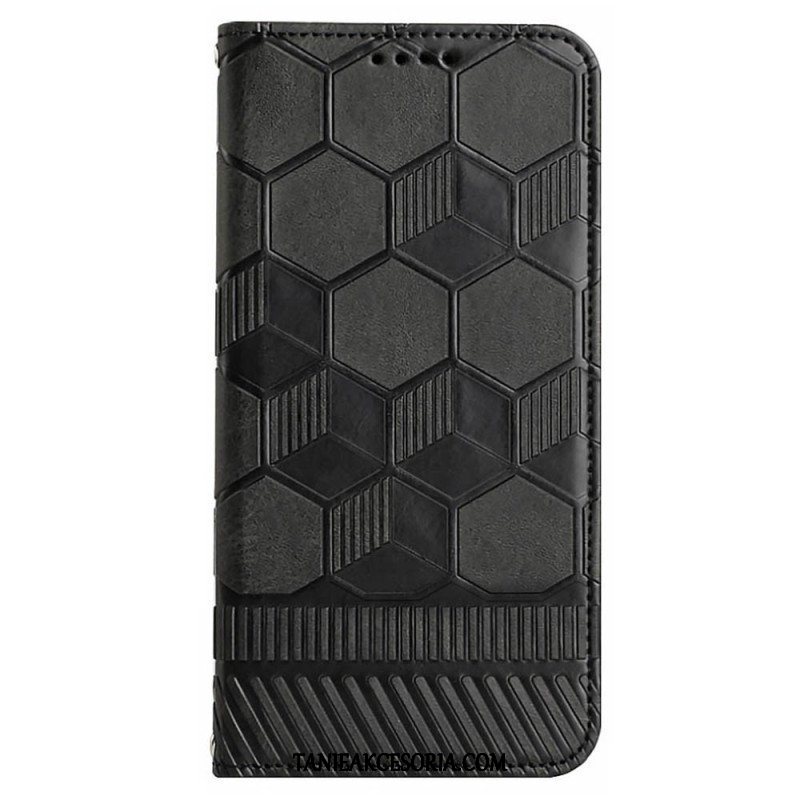 Etui Folio do Samsung Galaxy S23 Plus 5G z Łańcuch Futbolowy Styl Z Paskami