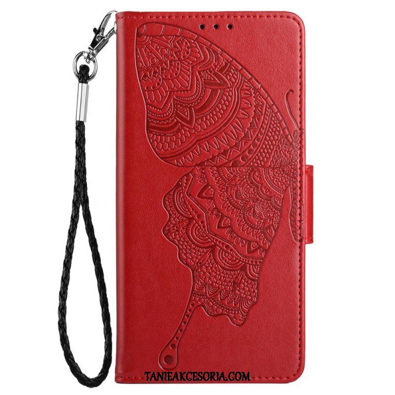 Etui Folio do Samsung Galaxy S23 Ultra 5G Dwukolorowy Barokowy Motyl